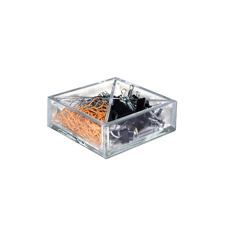 Azar Displays 6" Square Tray Four Compartment Desk Organizer, PK2 556350